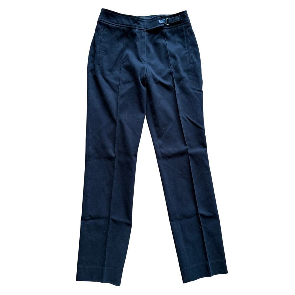 Marie Valois Black Tapered Leg Trouser Pants Size 8 Glof Classic Professional - Picture 2 of 15